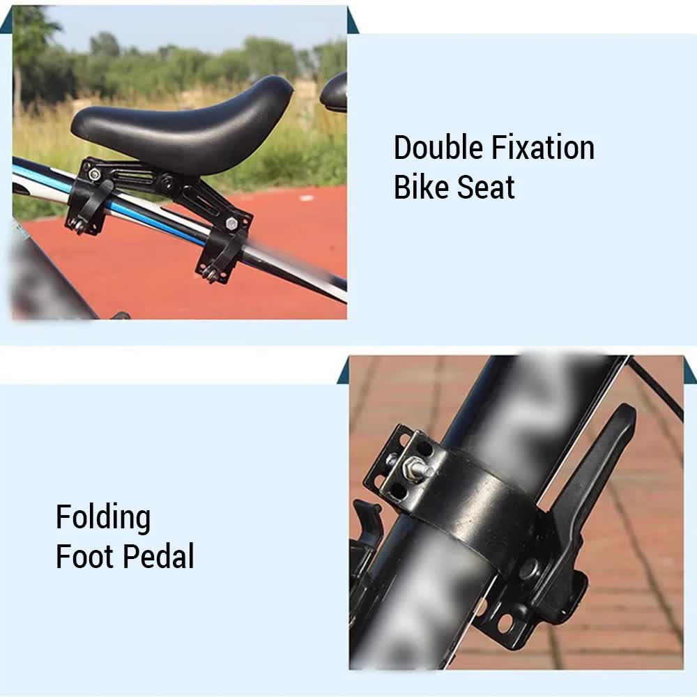 Double fixation clamp and folding foot pedal