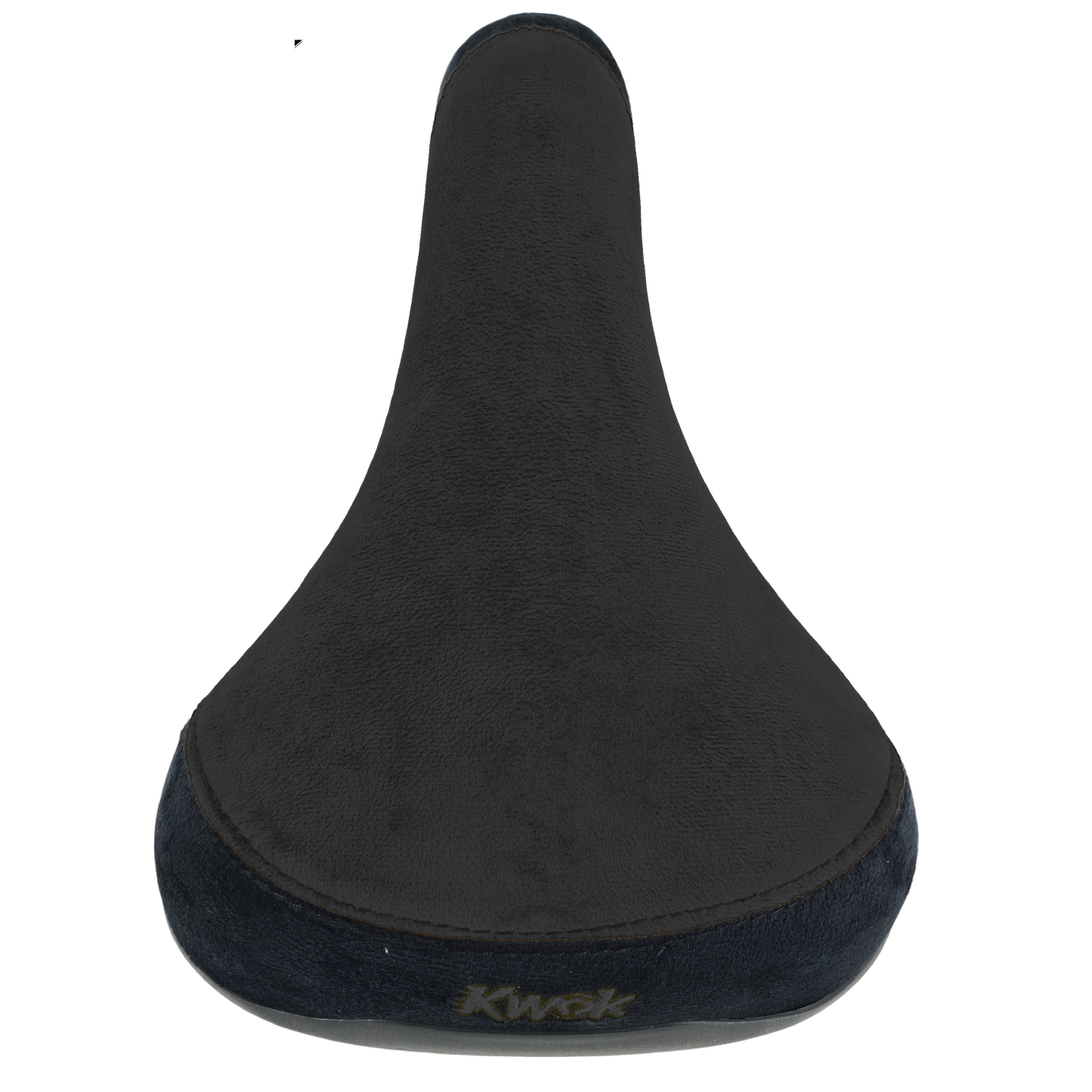 Black two-tone velvet bike saddle
