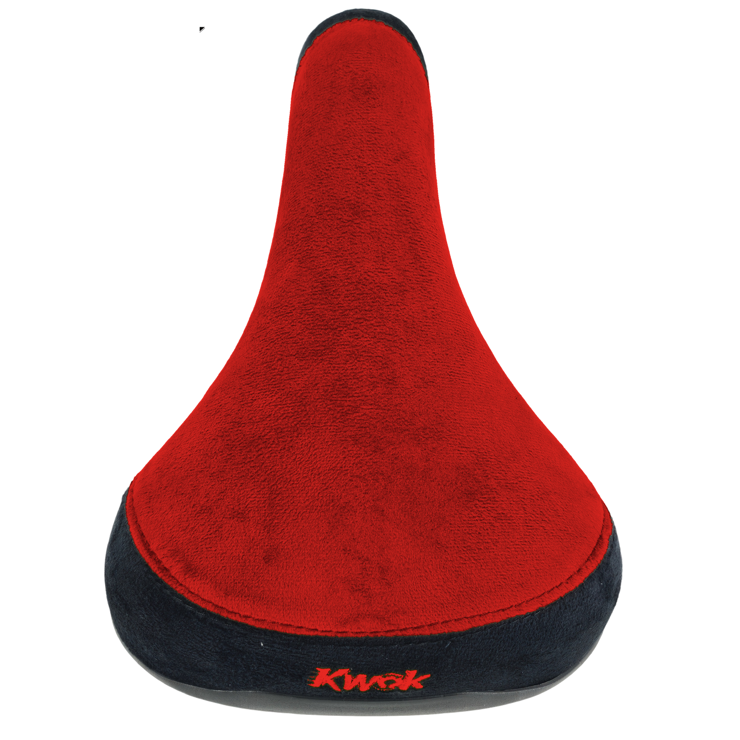 Red two-tone velvet bike saddle